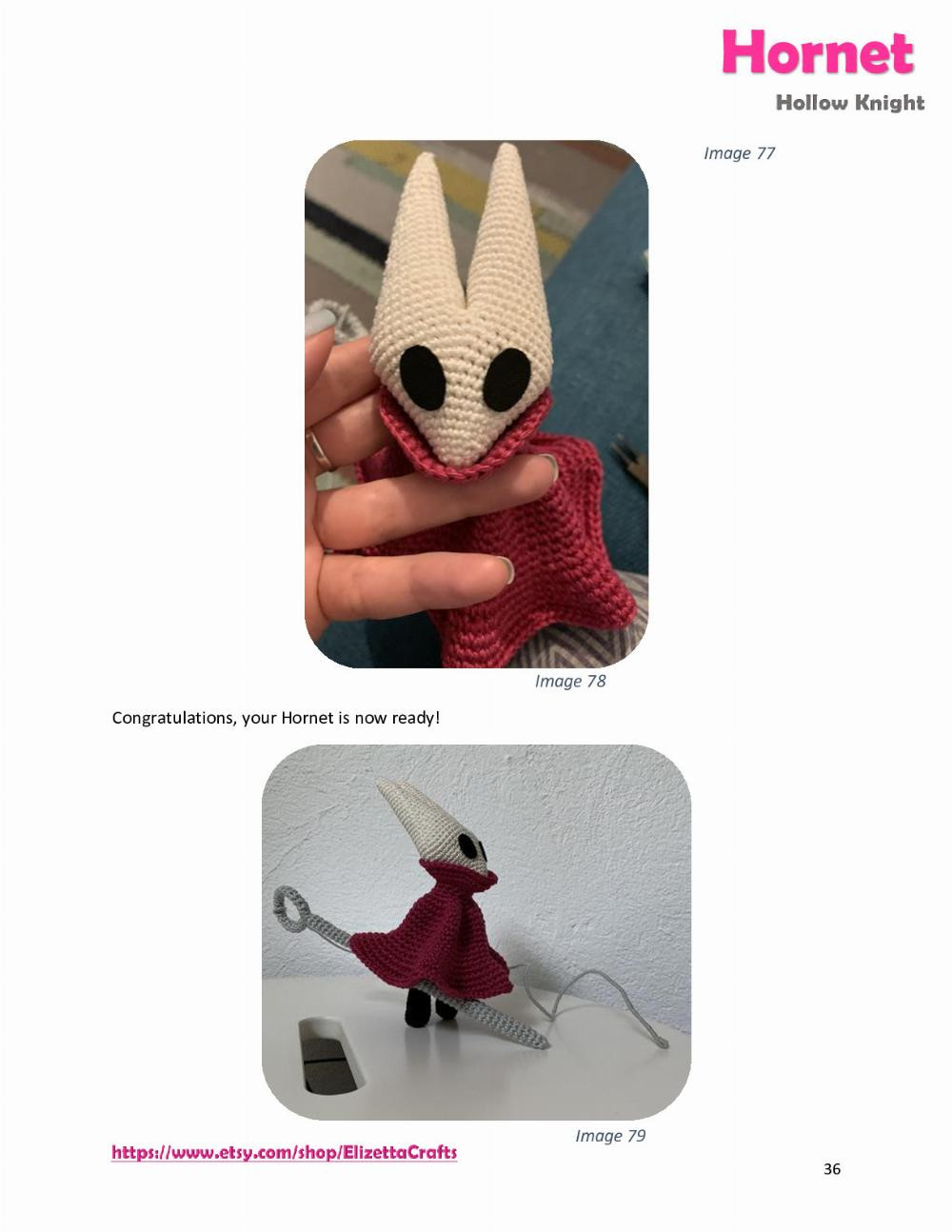 Hornet Hollow Knight Crochet pattern