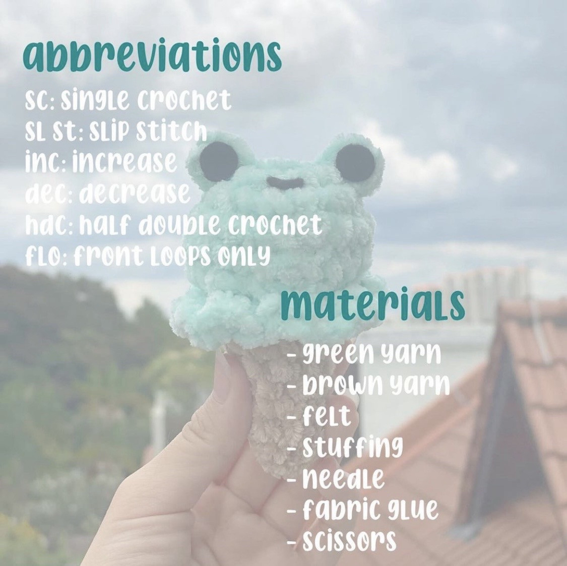 ice cream frog free pattern