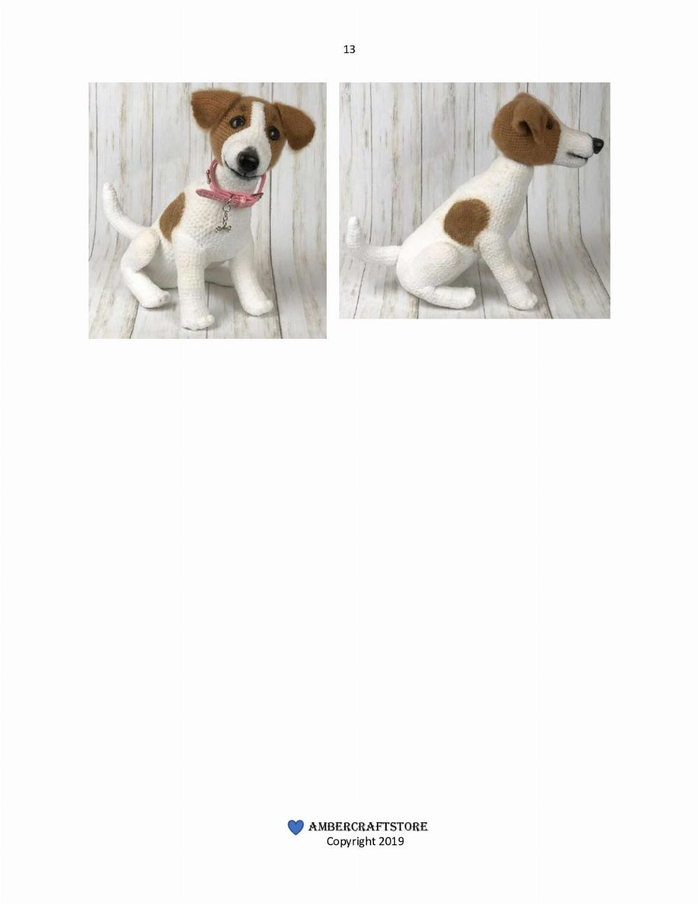 Jack Russell Dog Crochet PATTERN