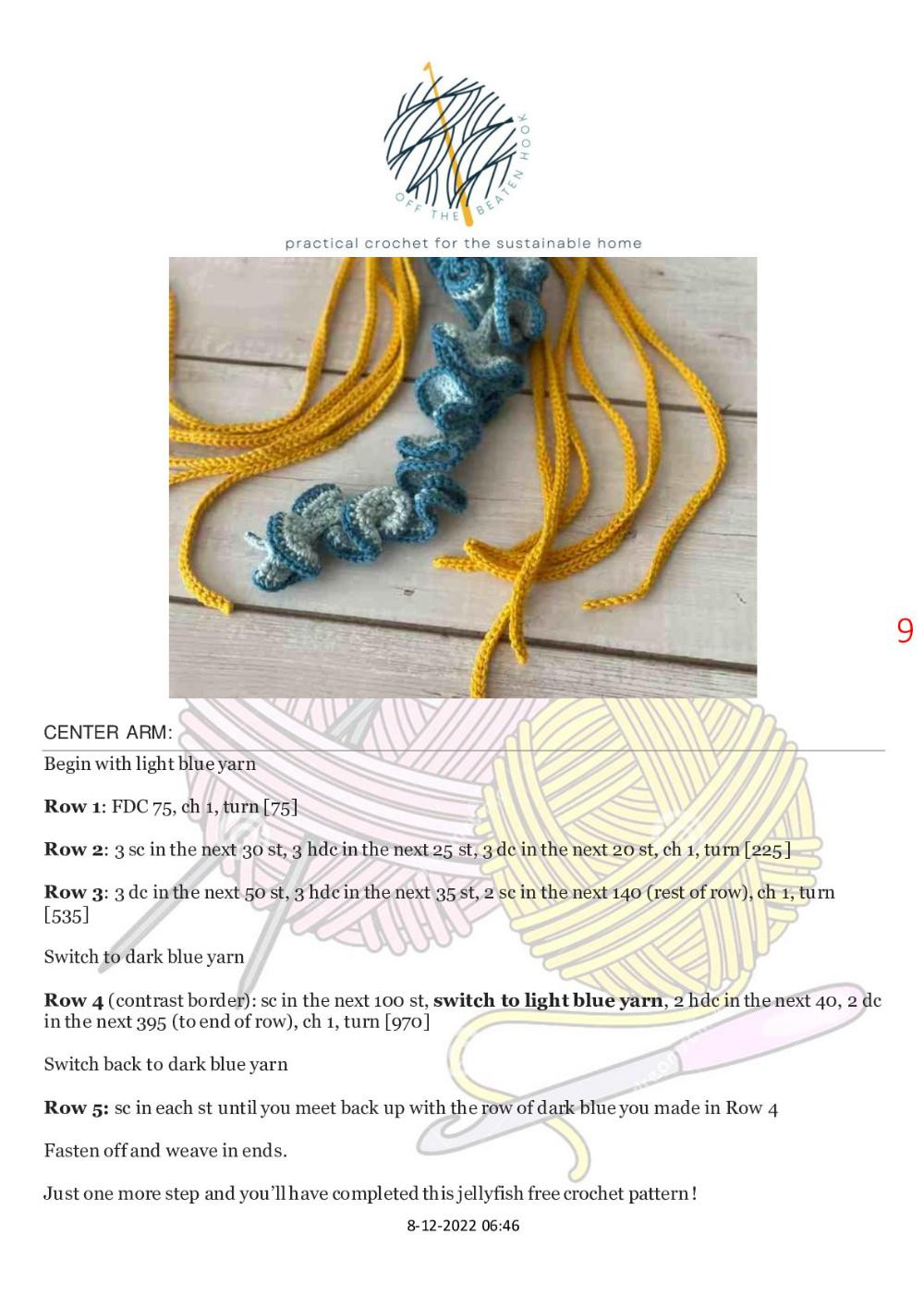 jellyfish free crochet pattern jag the sea nettle