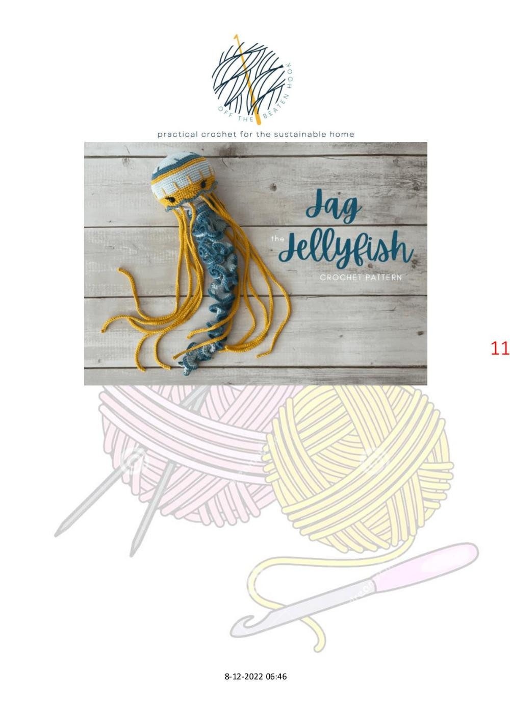 jellyfish free crochet pattern jag the sea nettle