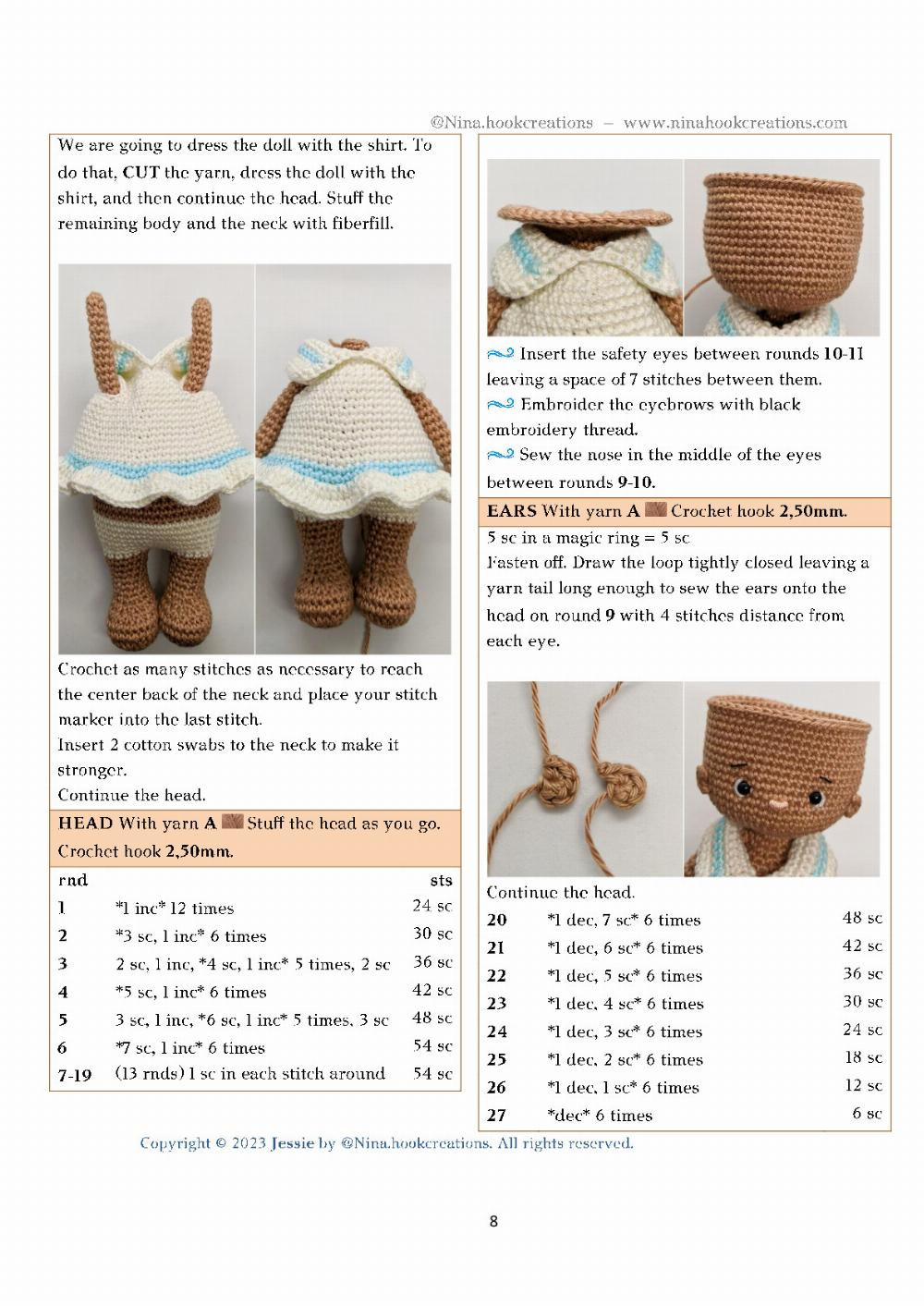 jessie doll crochet pattern