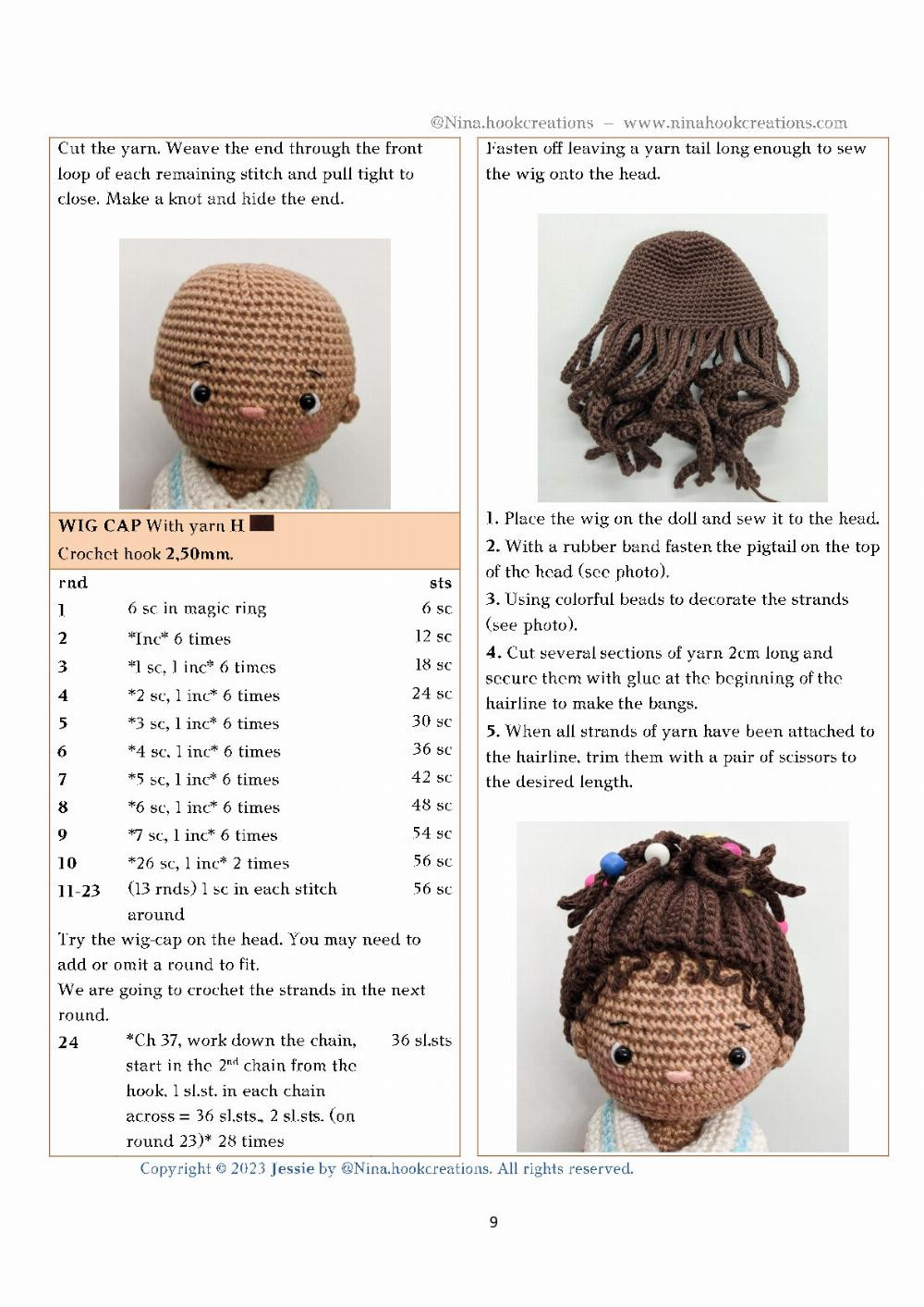 jessie doll crochet pattern