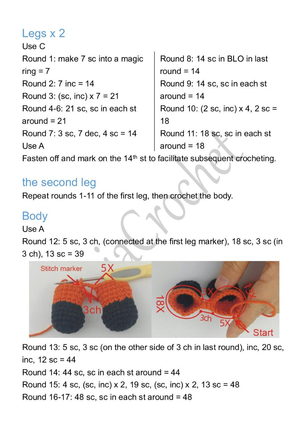 Kaia Crochet Pajama Party - Tiger Crochet Pattern