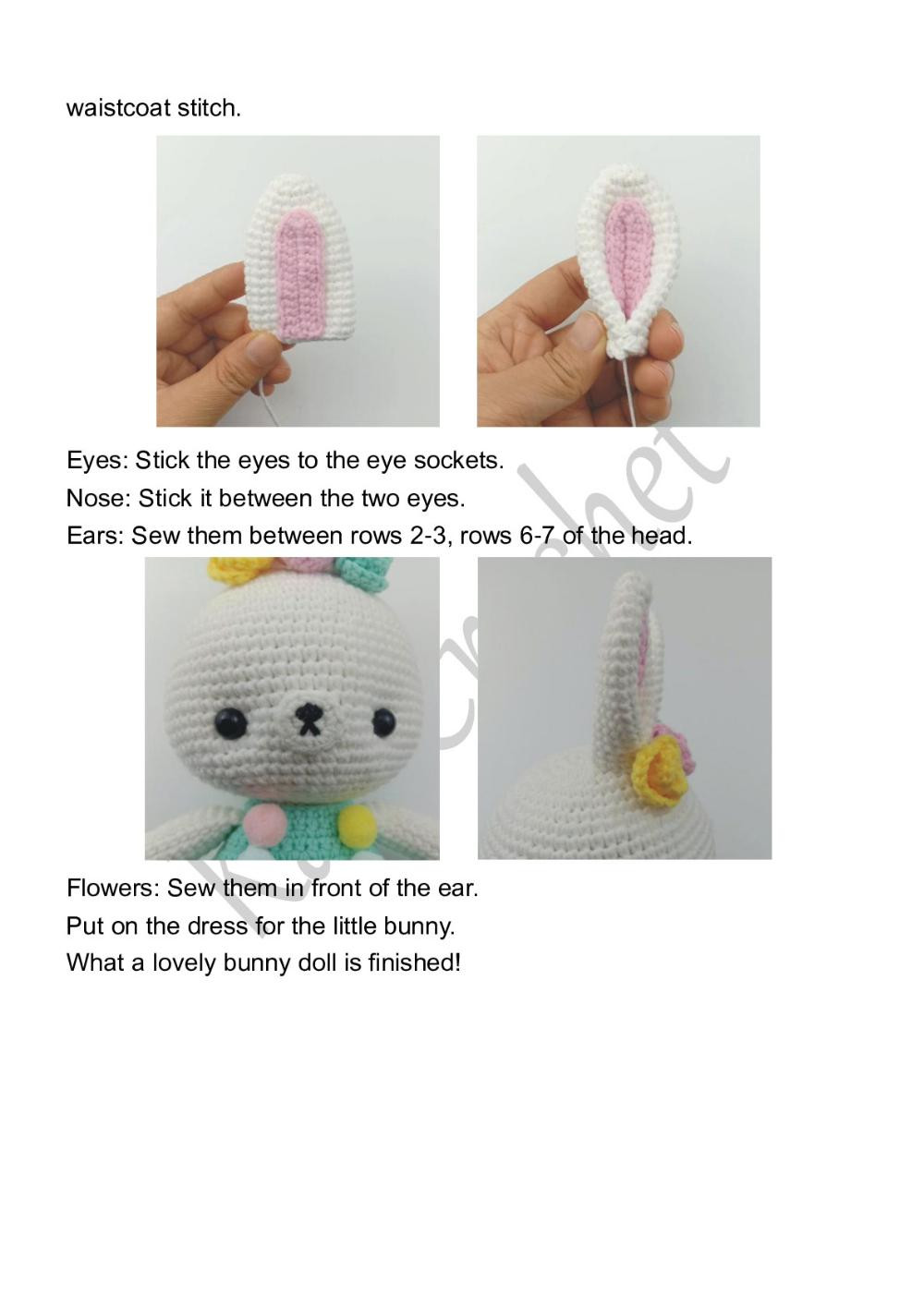 KaiaCrochet Pajama Party - Bunny Crochet Pattern