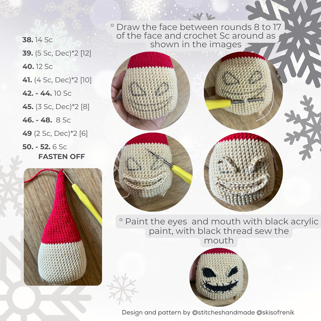 keychain crochet pattern oogie boogie