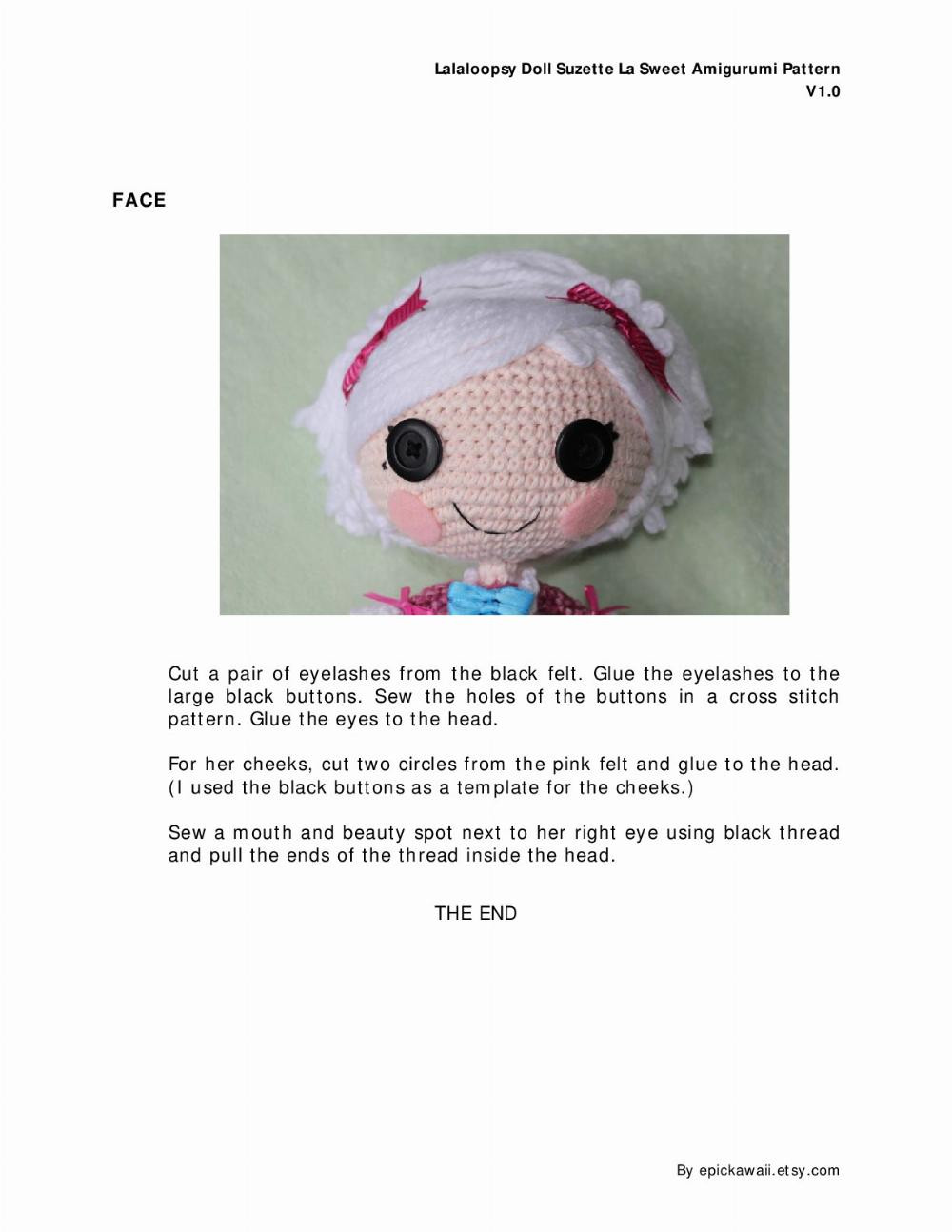 LALALOOPSY DOLL Suzette La Sweet AMIGURUMI PATTERN