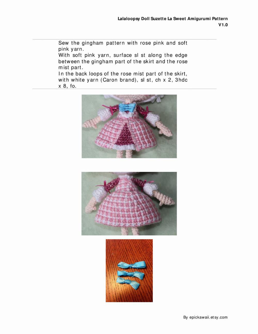 LALALOOPSY DOLL Suzette La Sweet AMIGURUMI PATTERN