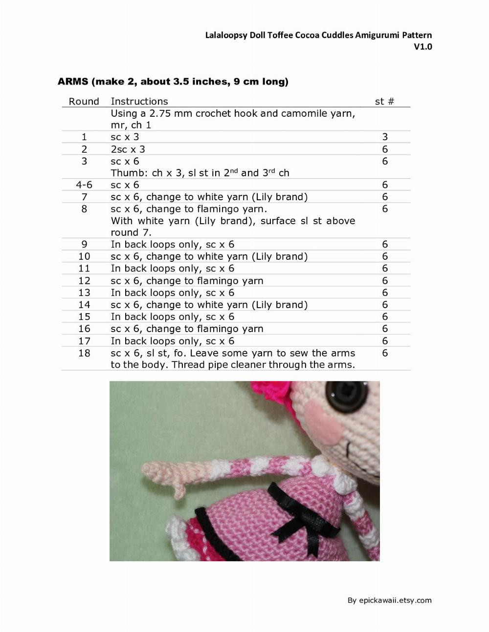 LALALOOPSY DOLL Toffee Cocoa Cuddles AMIGURUMI PATTERN