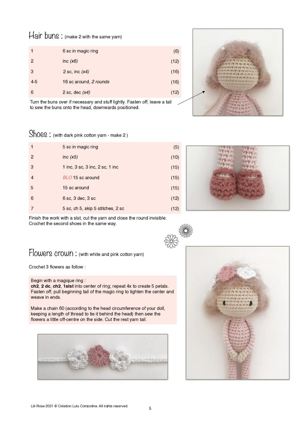 Lili-Rose… little flower fairy… Crochet pattern