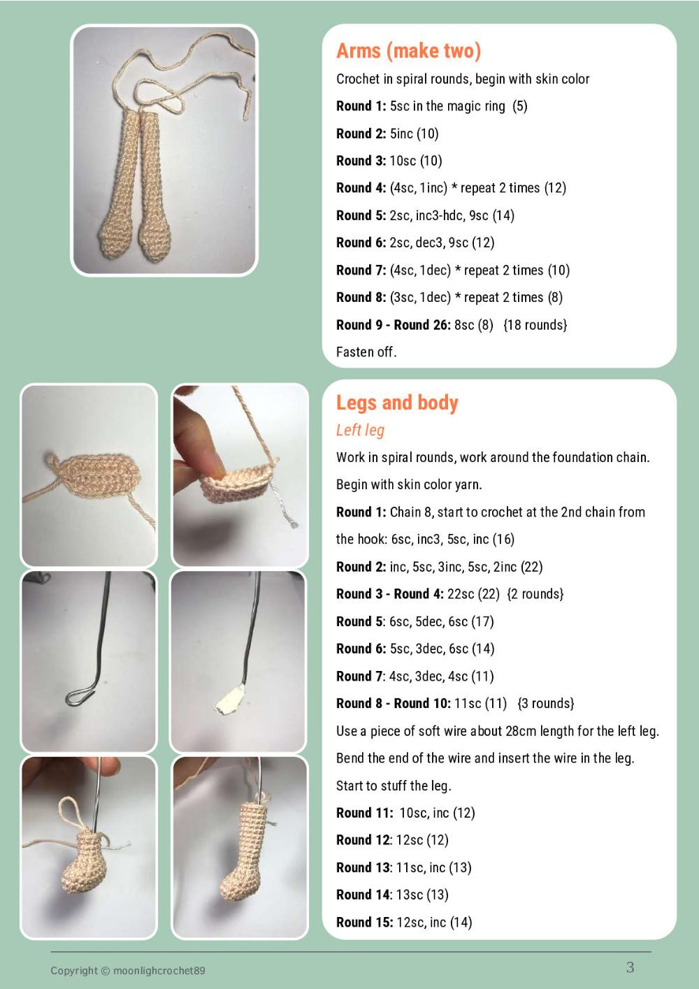 lily doll, Blonde girl doll crochet pattern wearing pink dress.