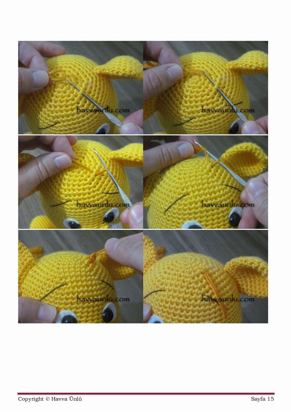 LİON PATTERN, yellow lion crochet pattern