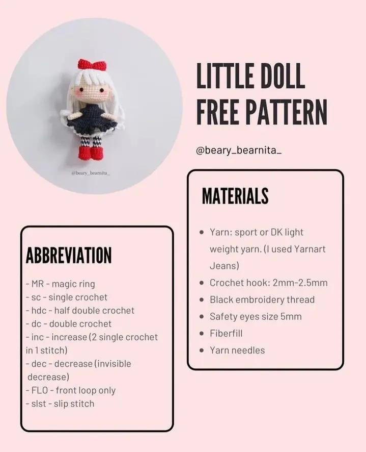 little doll free amigurumi pattern