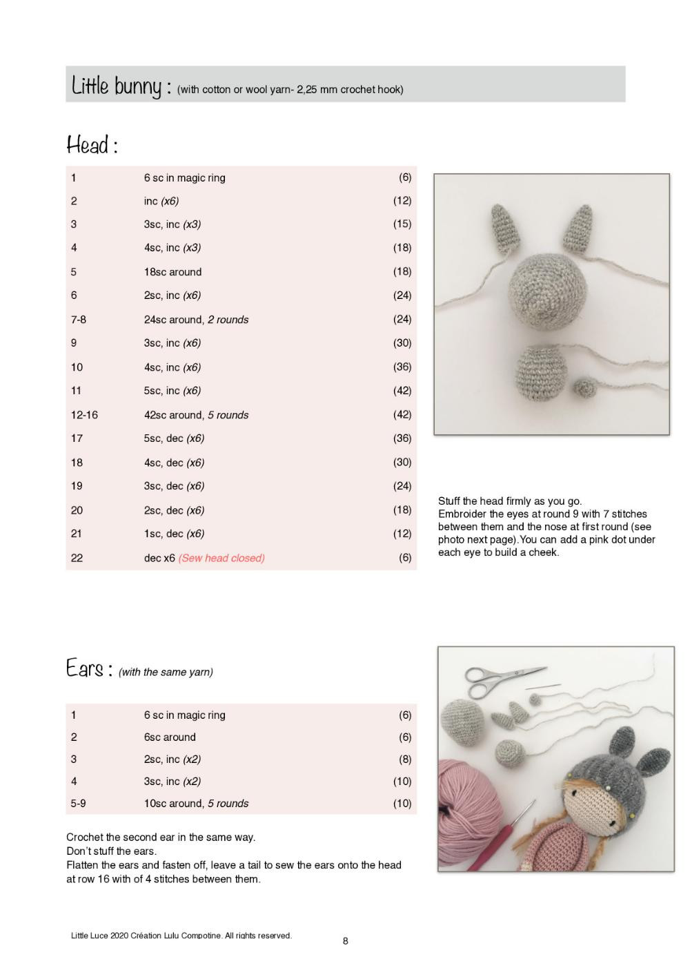 Little Luce doll Crochet pattern