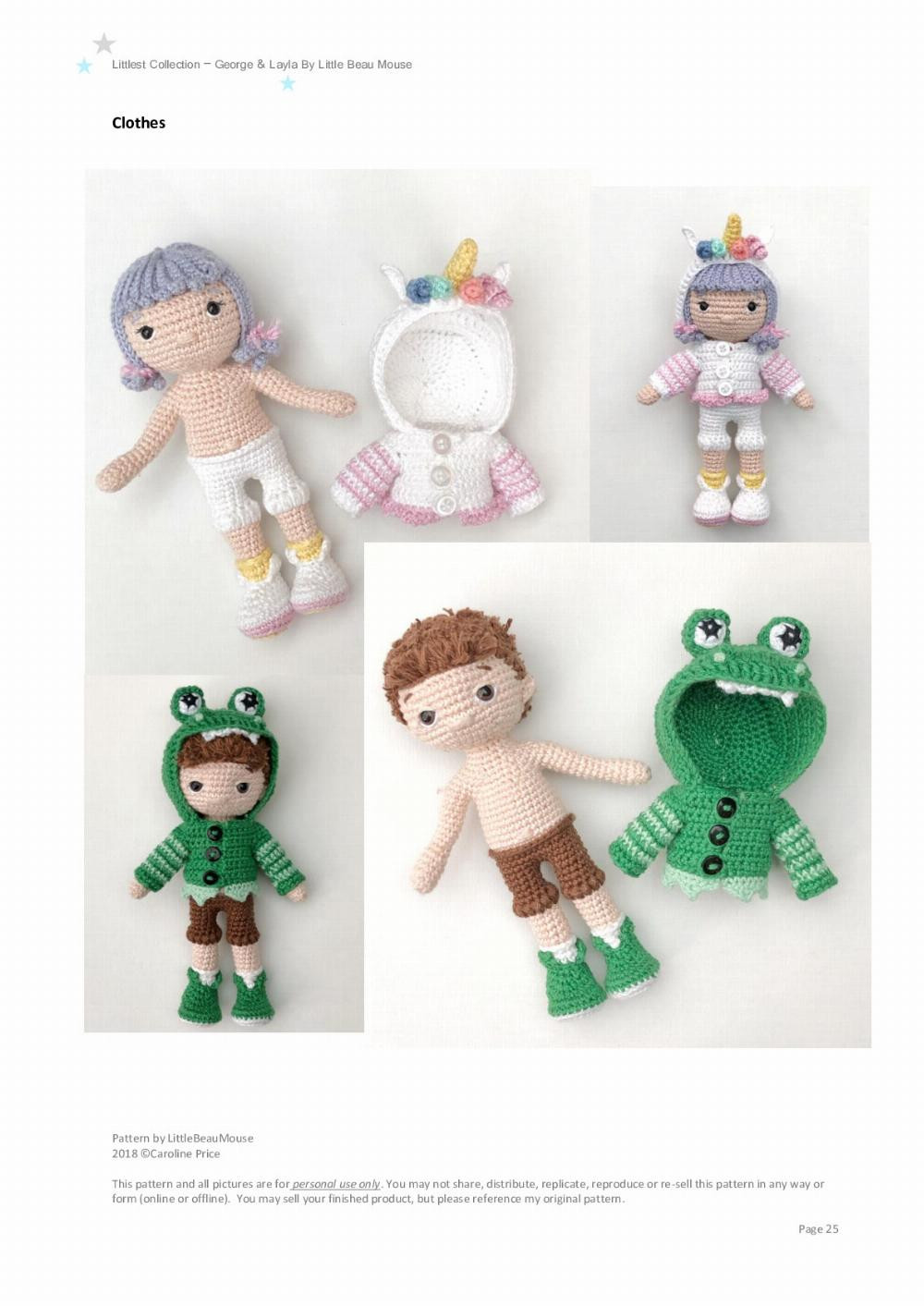 Littlest Collection – George & the dinasaur boy Layla the unicorn girl