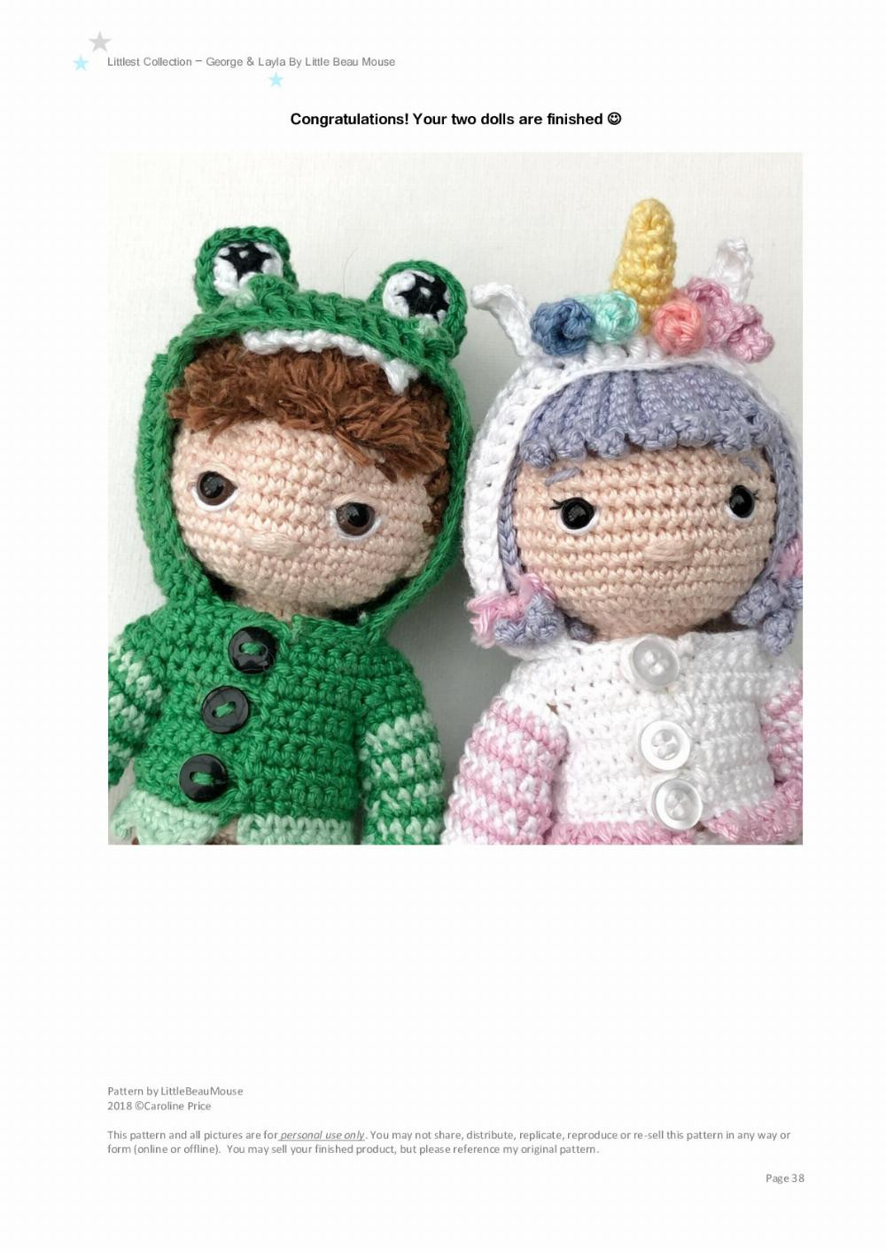 Littlest Collection – George & the dinasaur boy Layla the unicorn girl