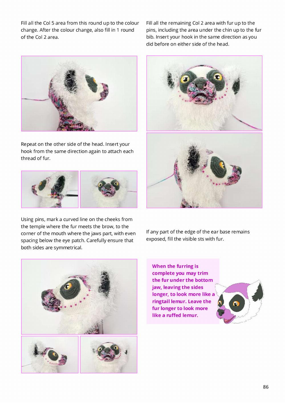 lunar the lemur crochet pattern