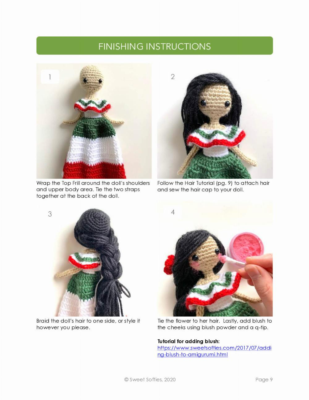 Marcela the Mexican Doll AMIGURUMI CROCHET PATTERN