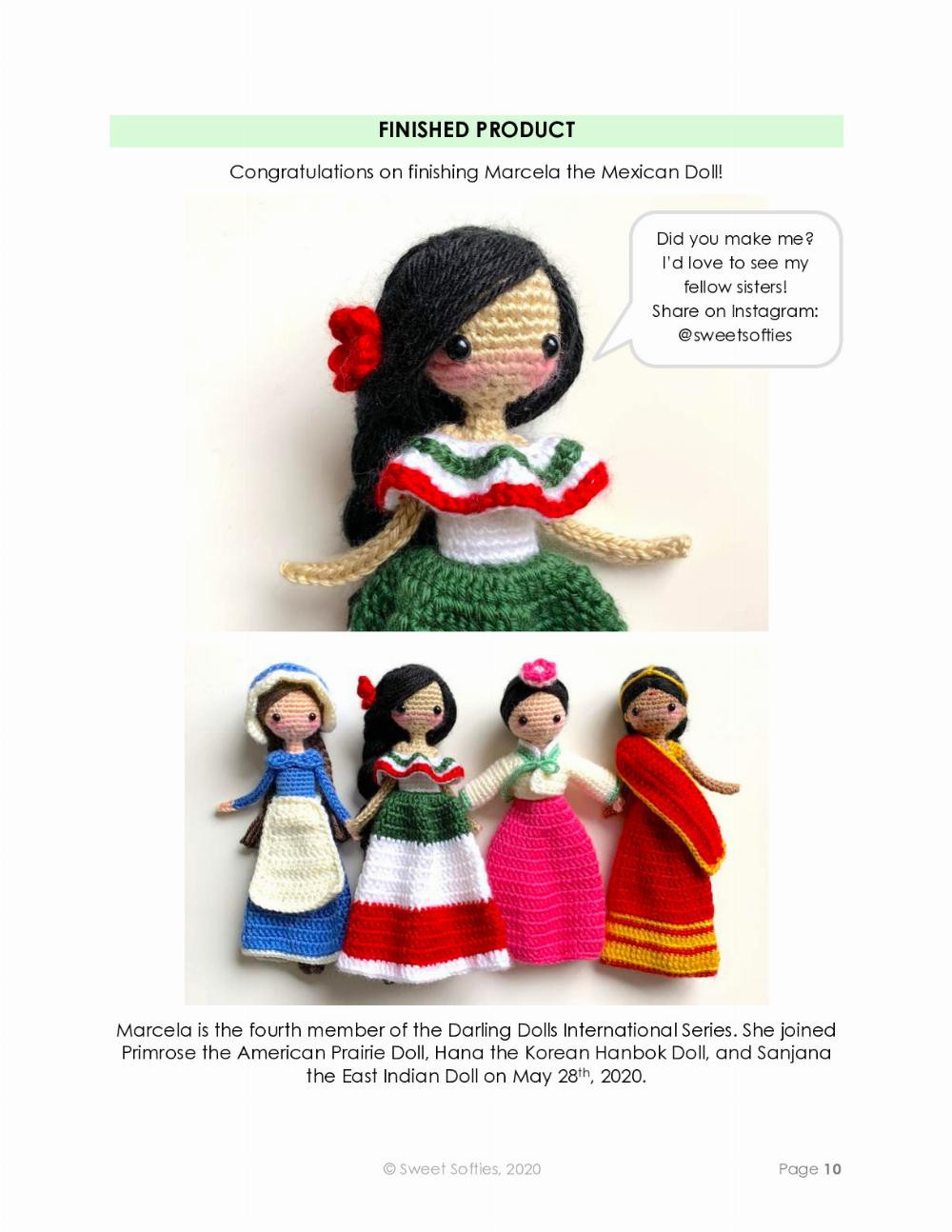 Marcela the Mexican Doll AMIGURUMI CROCHET PATTERN