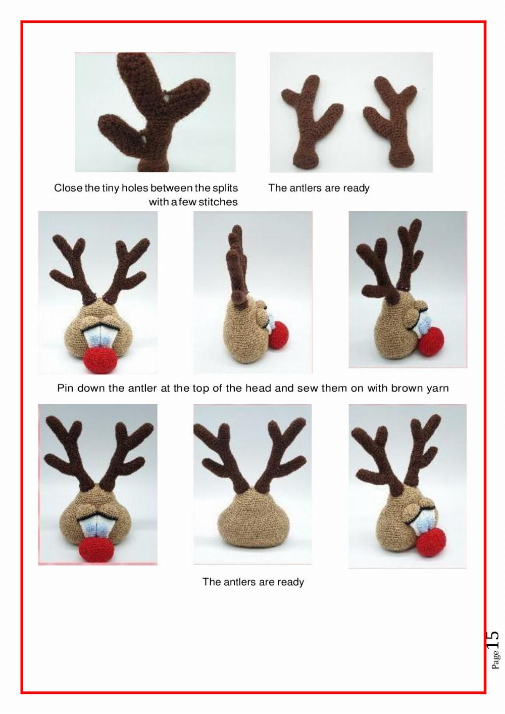 merry christmas crochet pattern reindeer