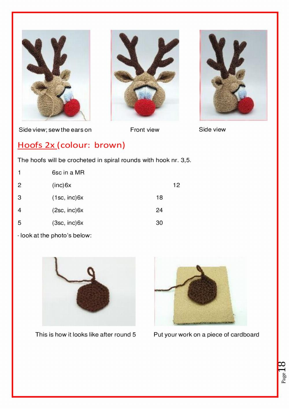 merry christmas crochet pattern reindeer