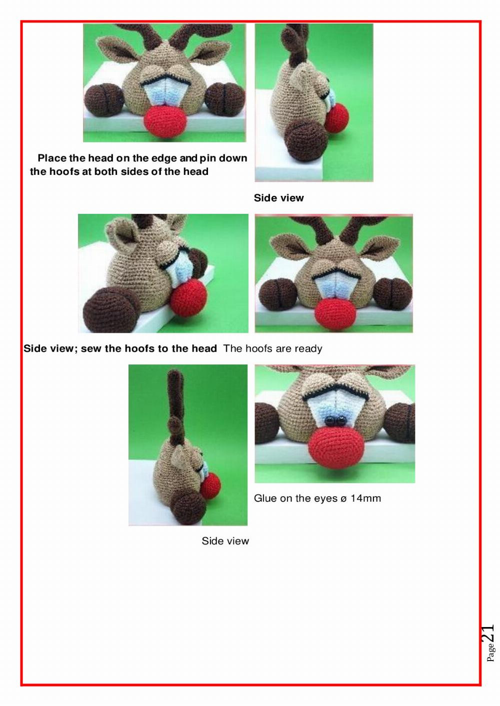 merry christmas crochet pattern reindeer