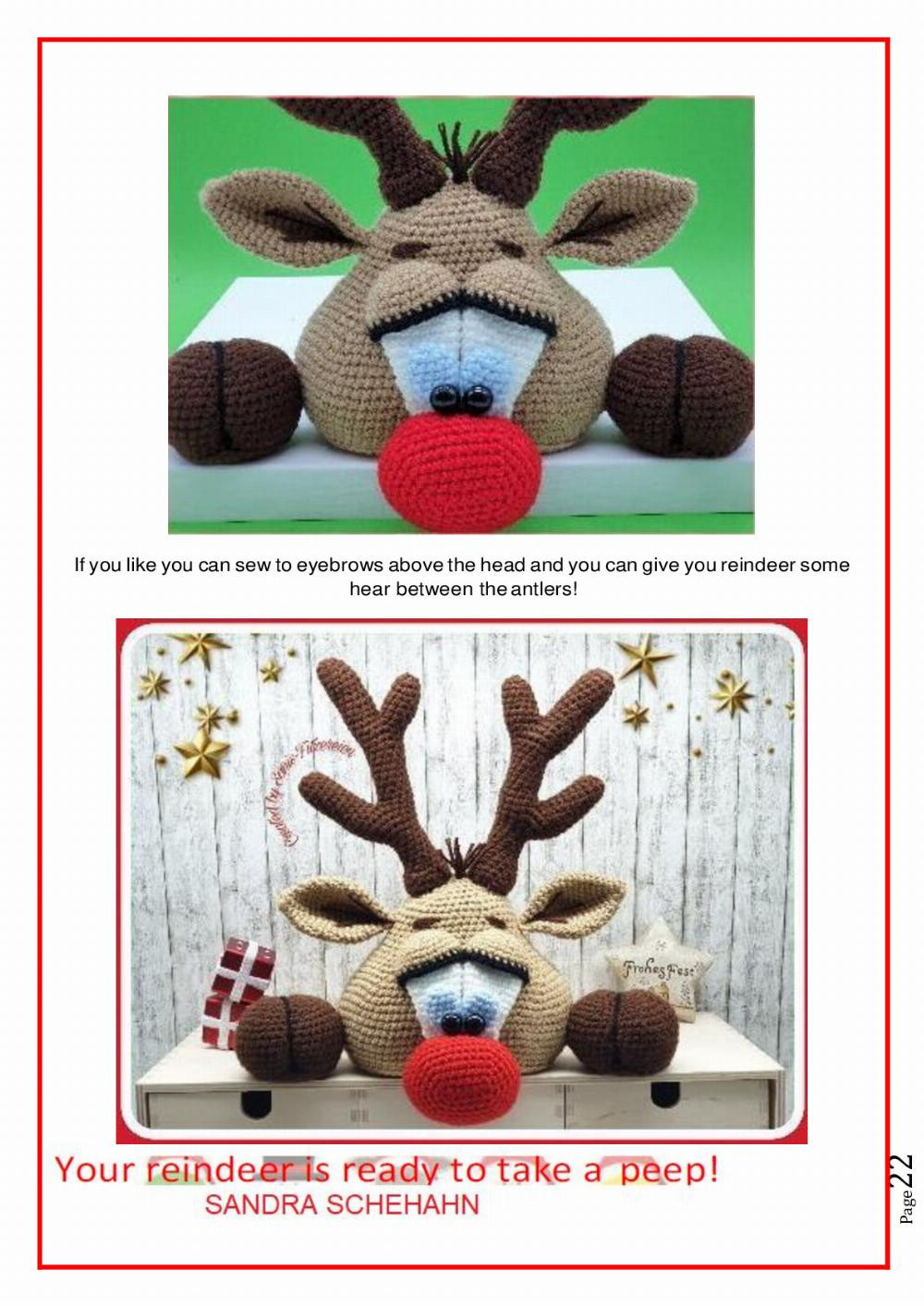 merry christmas crochet pattern reindeer