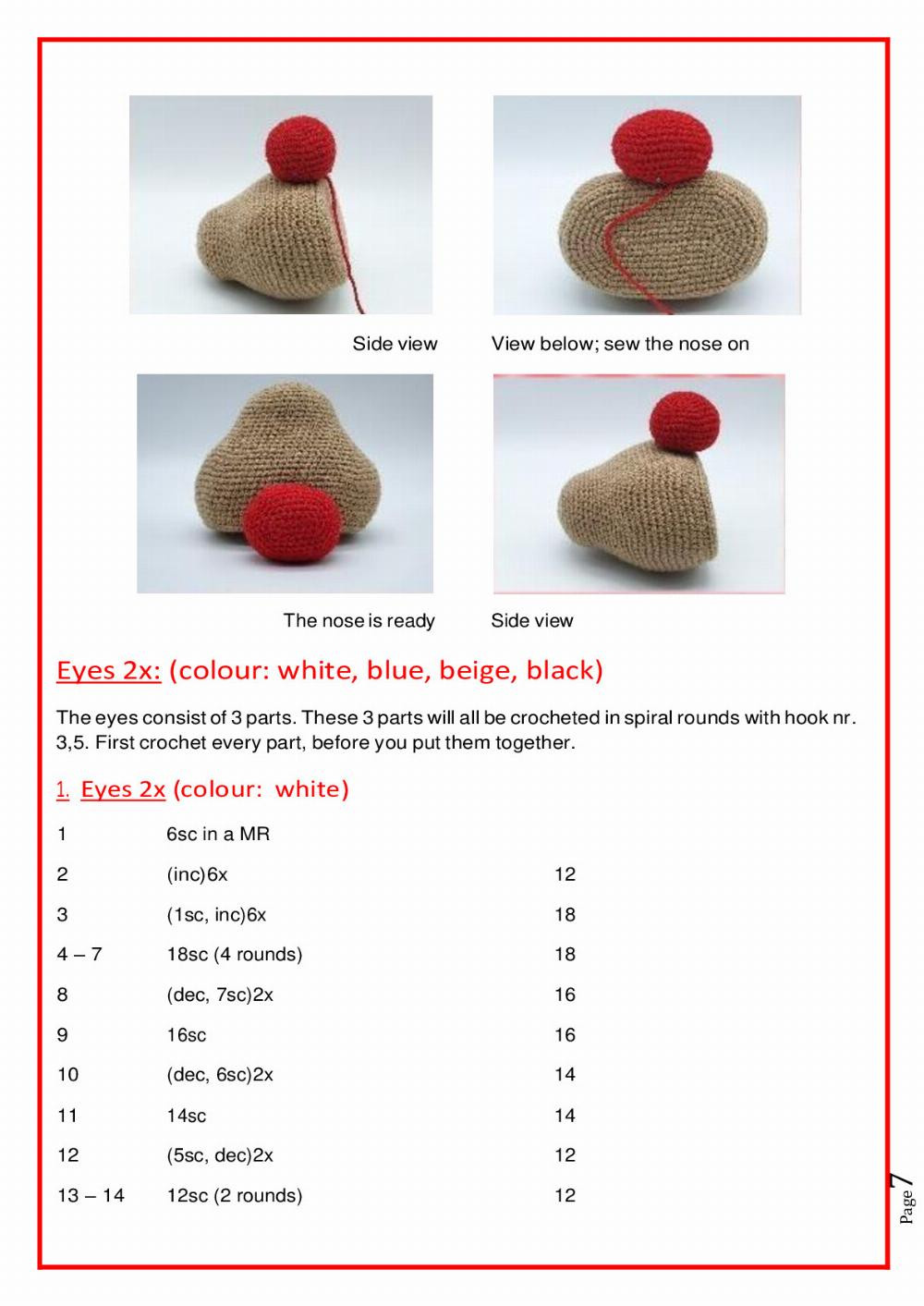 merry christmas crochet pattern reindeer