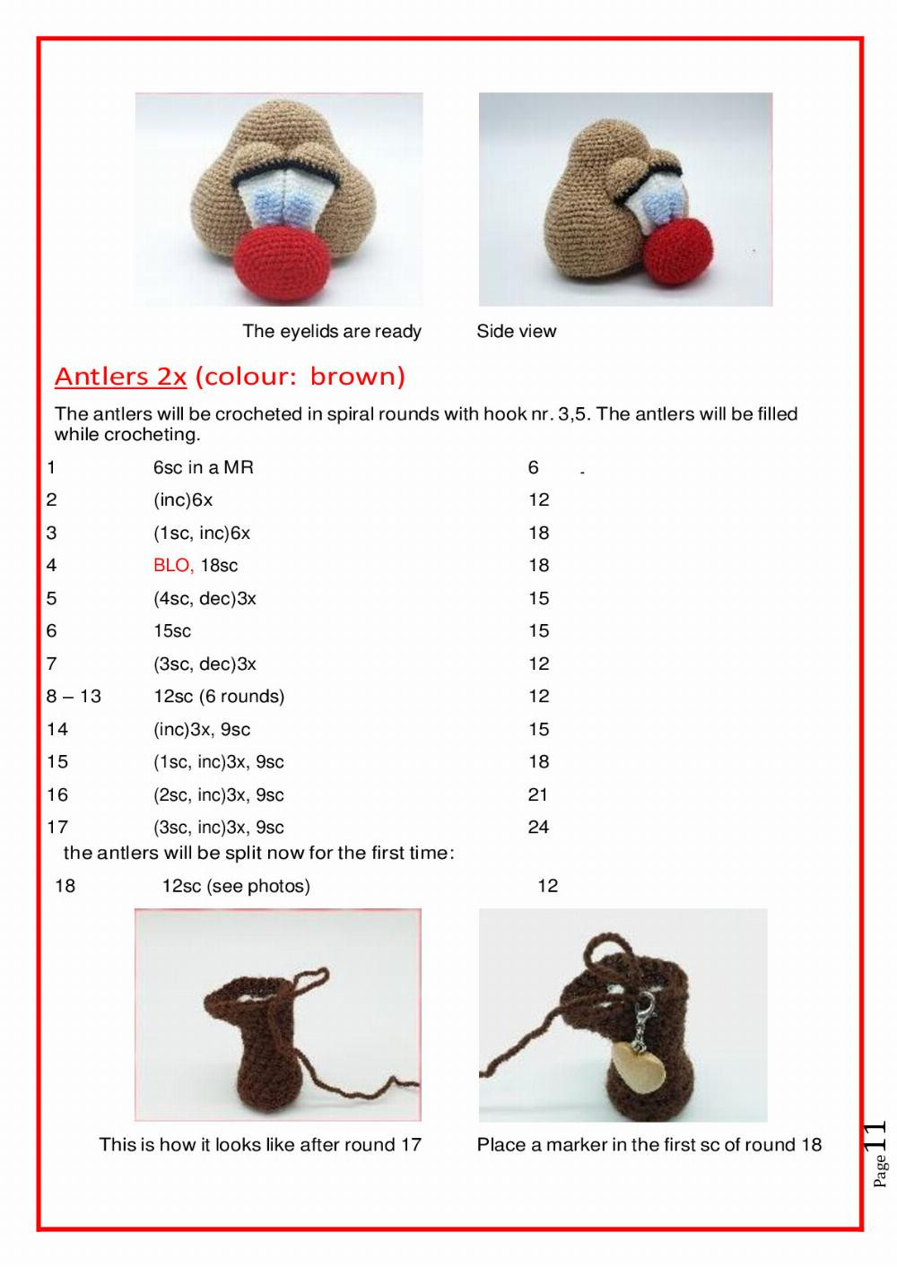 merry christmas crochet pattern reindeer