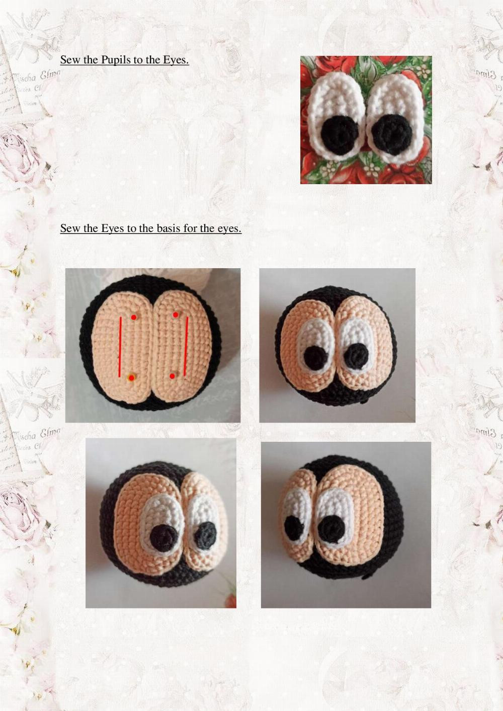 mickey mouse crochet pattern with red pants