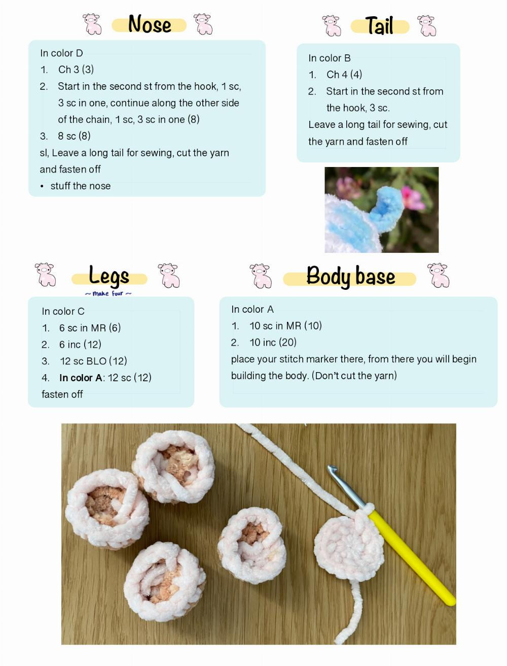 Mini Cow Pattern With Multiple Stains