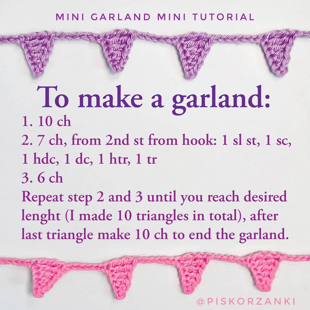 mini garland free pattern