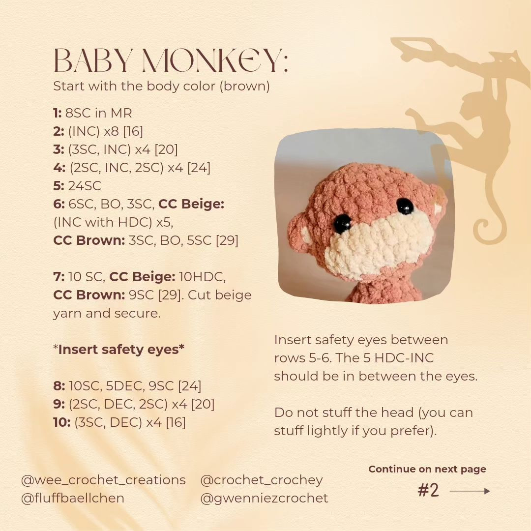 monkey business free pattern