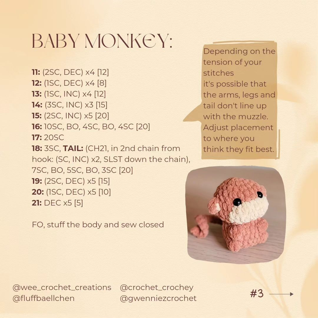 monkey business free pattern