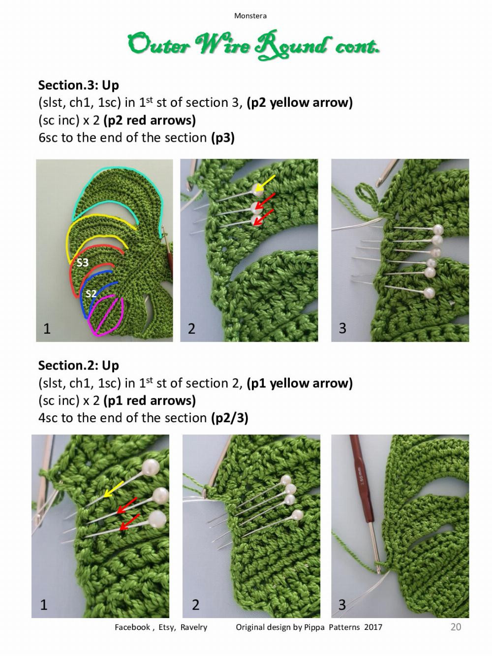 Monstera Pattern and instructions