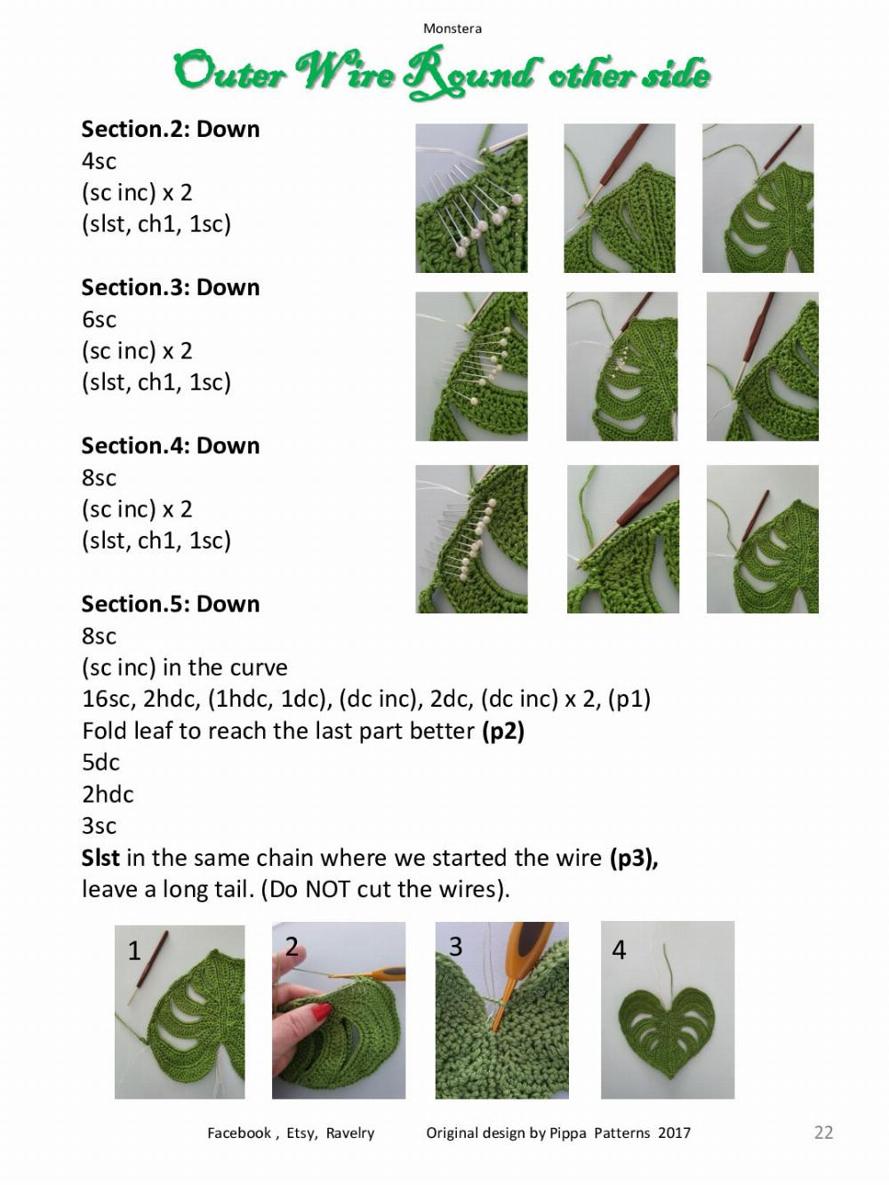 Monstera Pattern and instructions