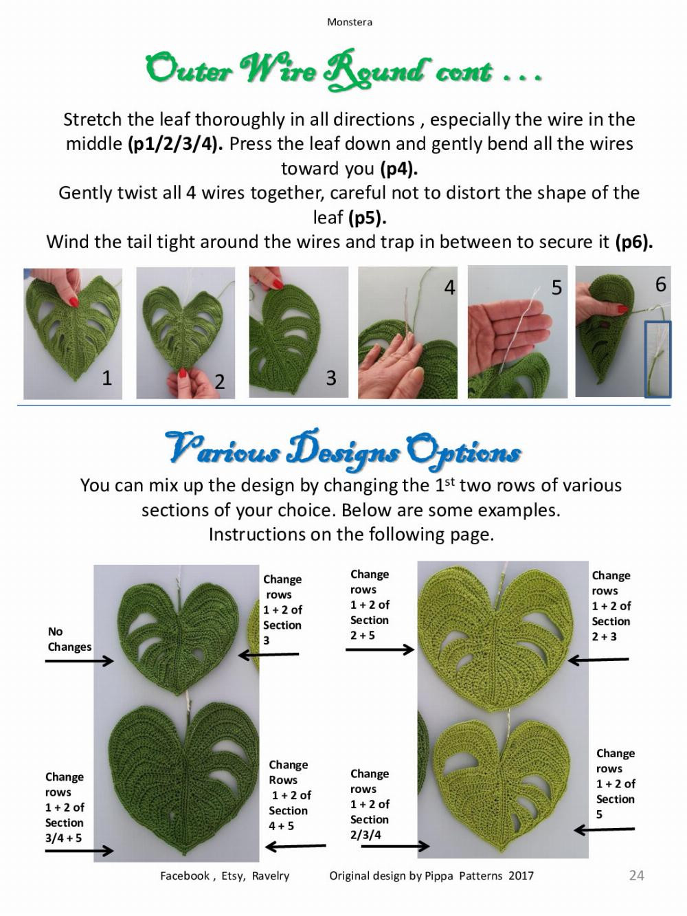 Monstera Pattern and instructions