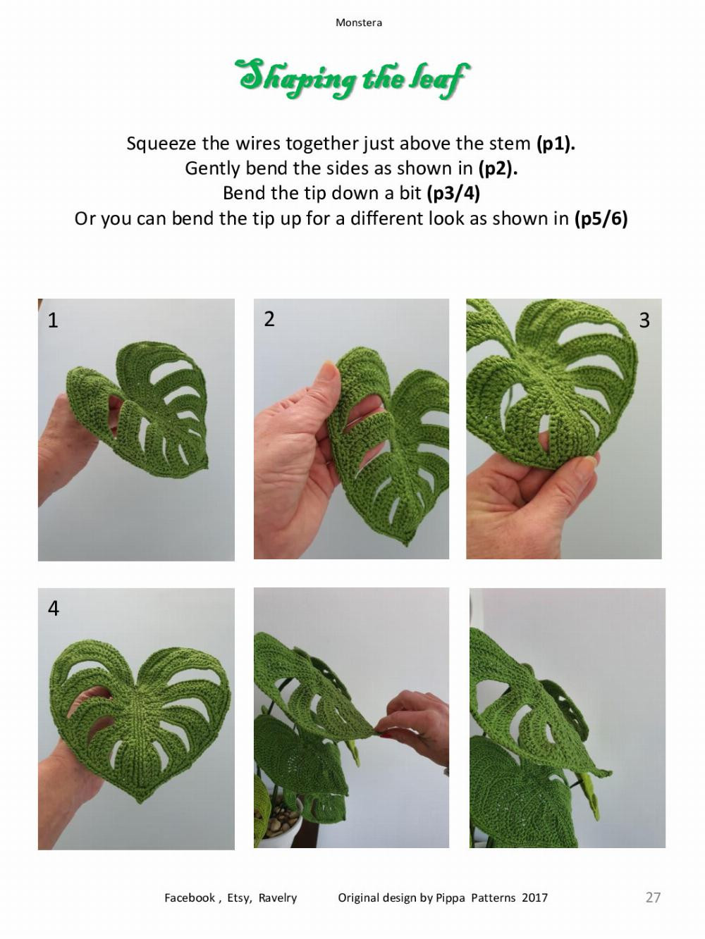 Monstera Pattern and instructions