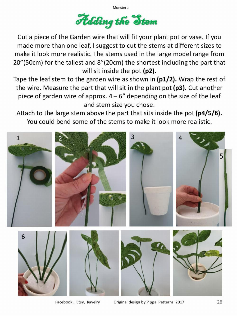 Monstera Pattern and instructions