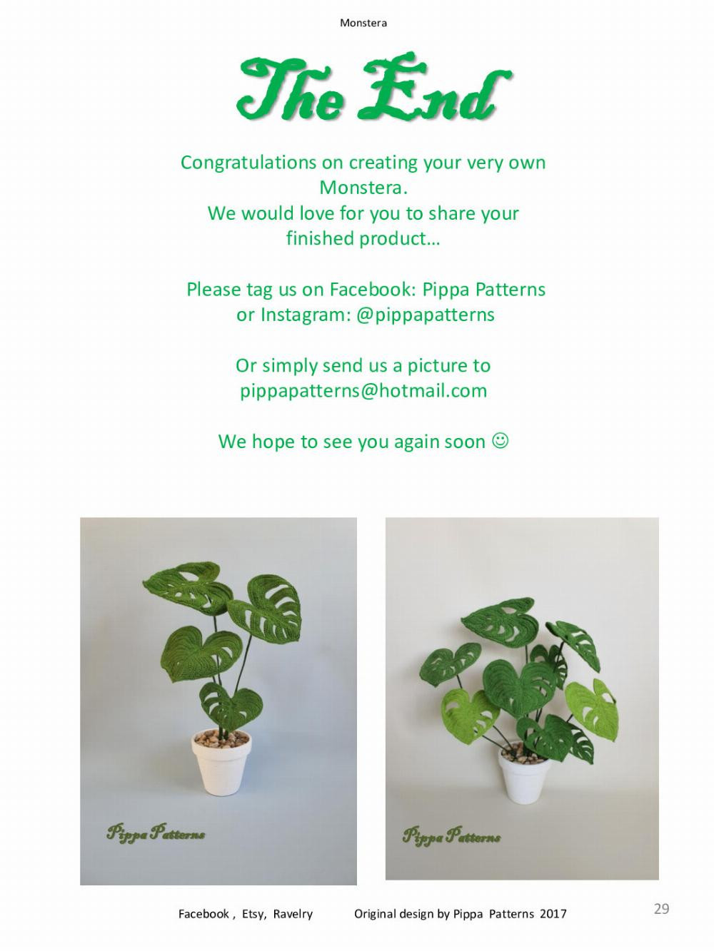 Monstera Pattern and instructions