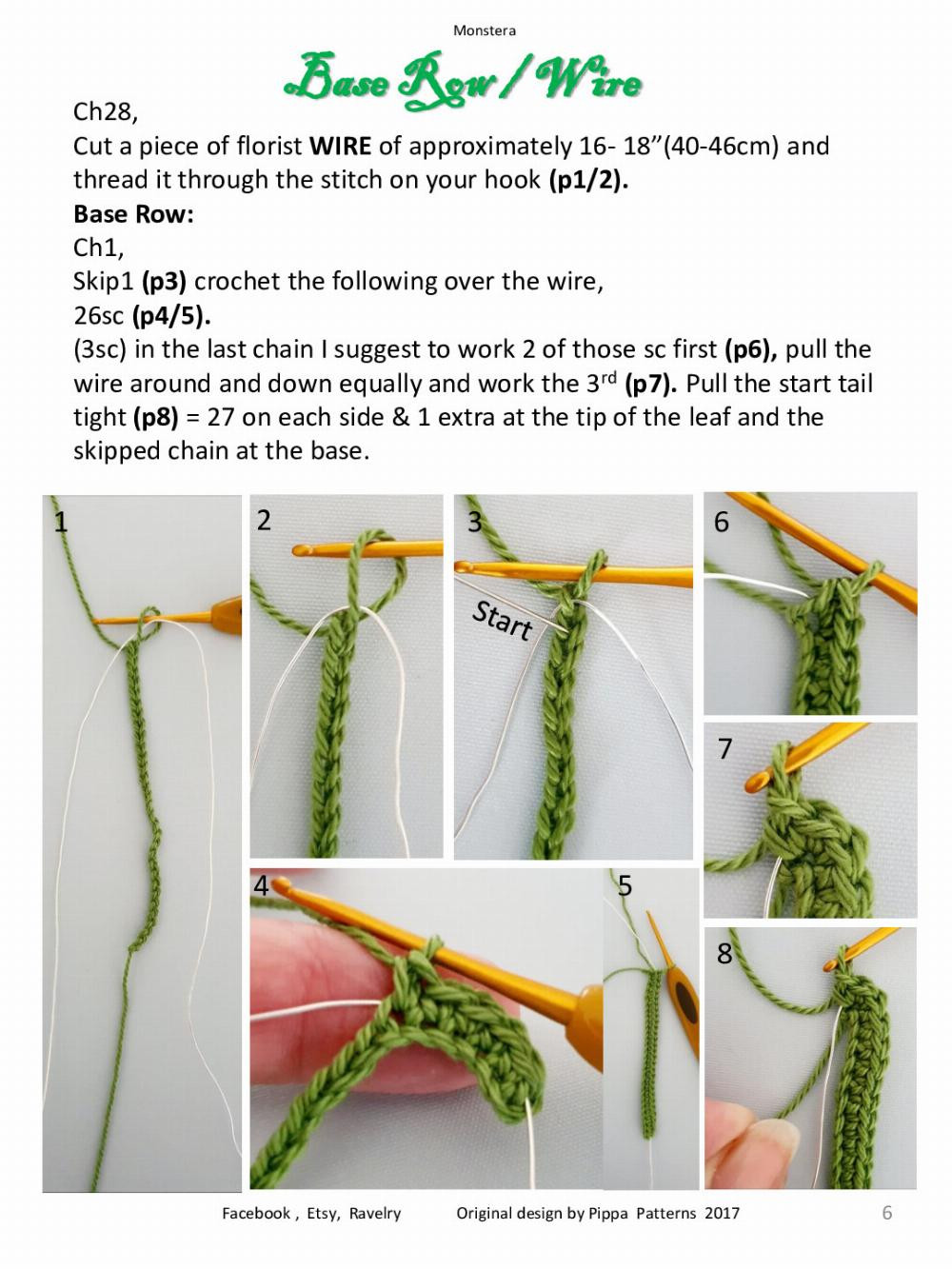 Monstera Pattern and instructions