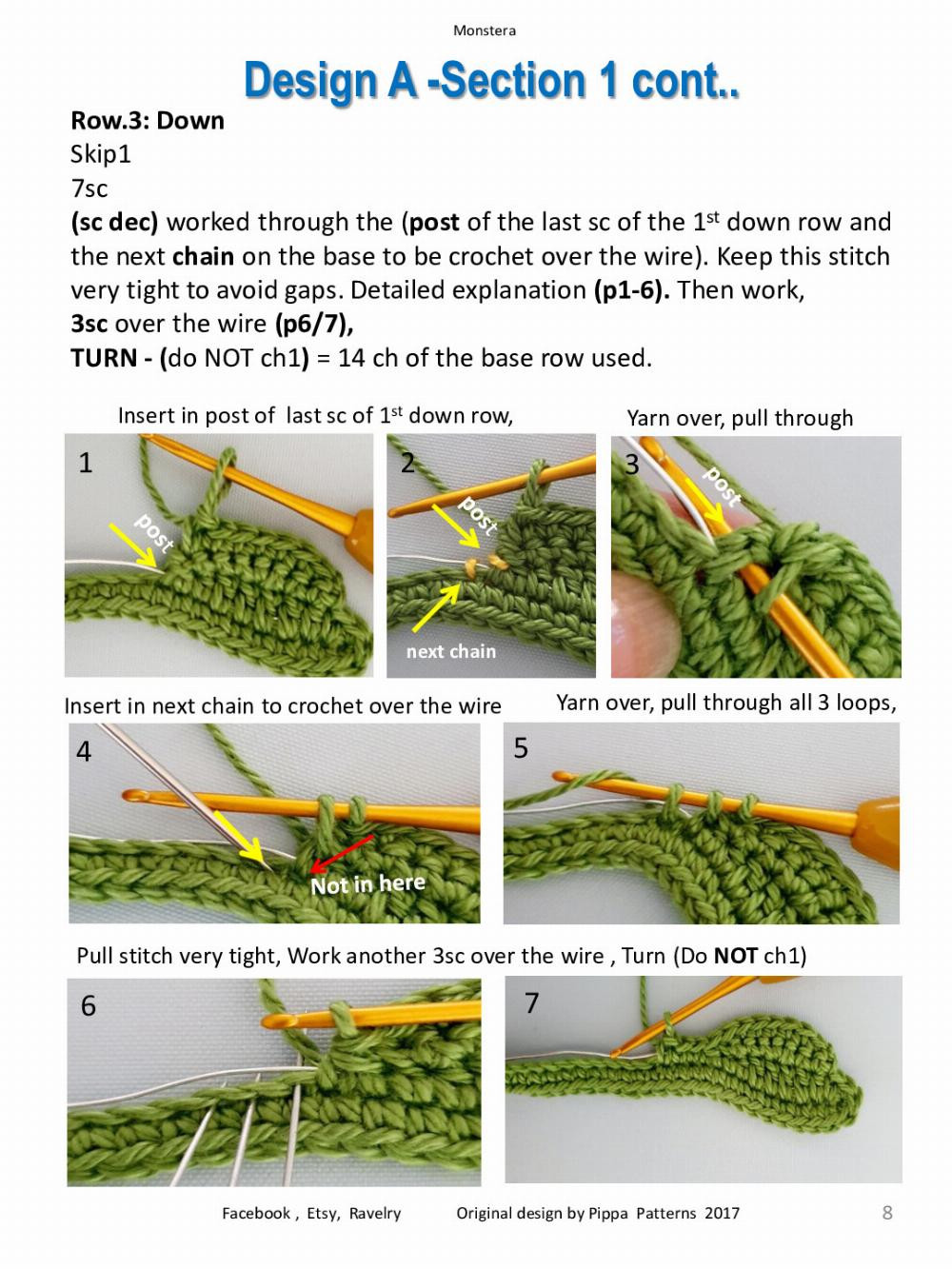 Monstera Pattern and instructions