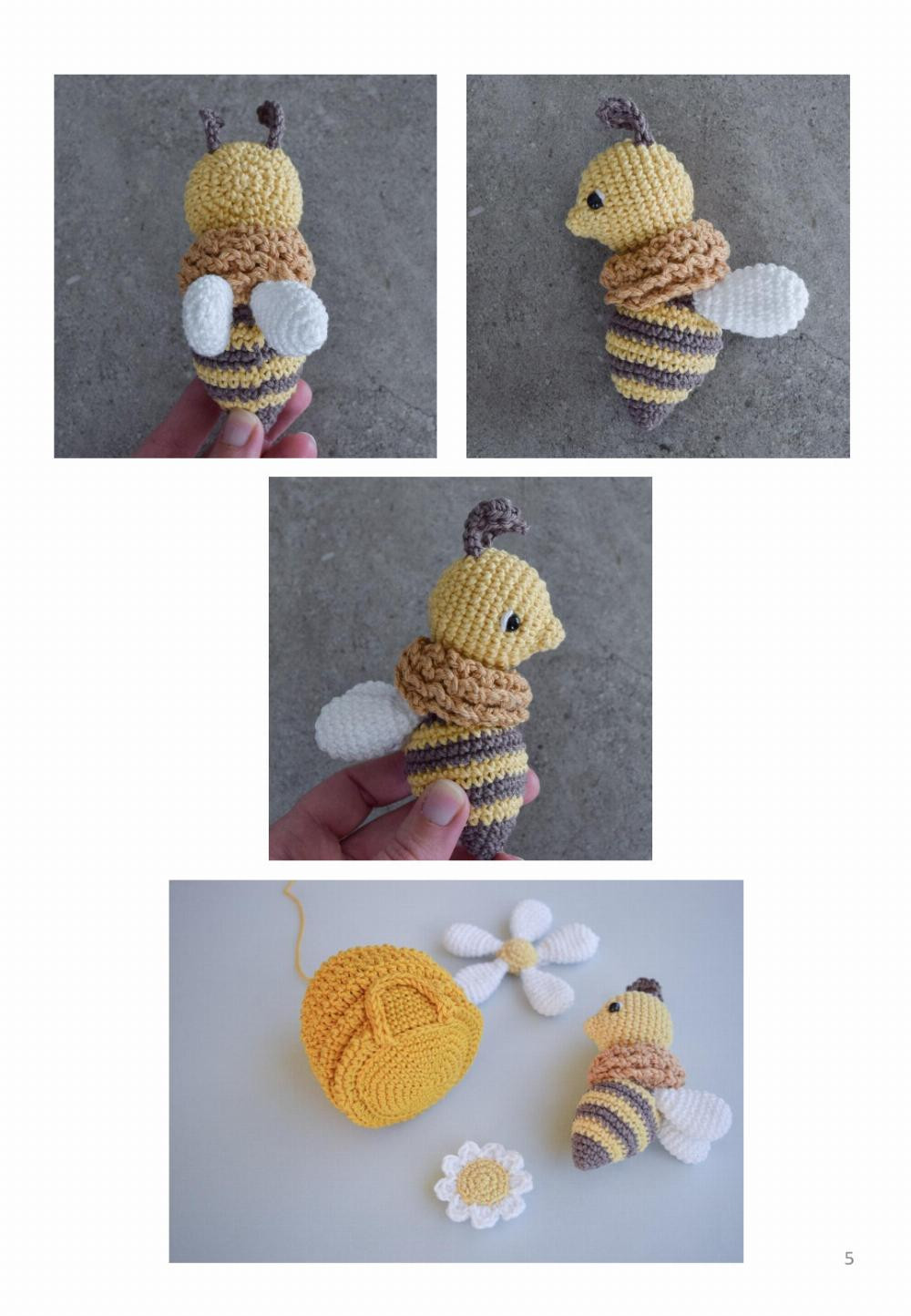 Ms.Eni crochet pattern BEE & BEEHIVE