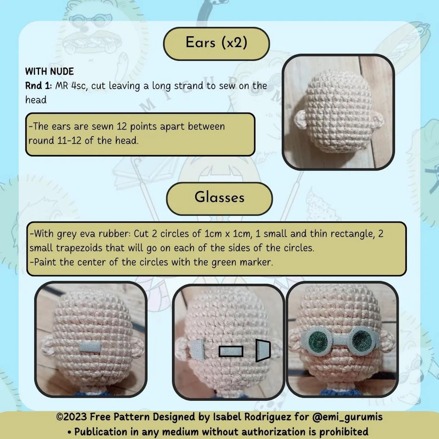 nanami kento doll crochet pattern