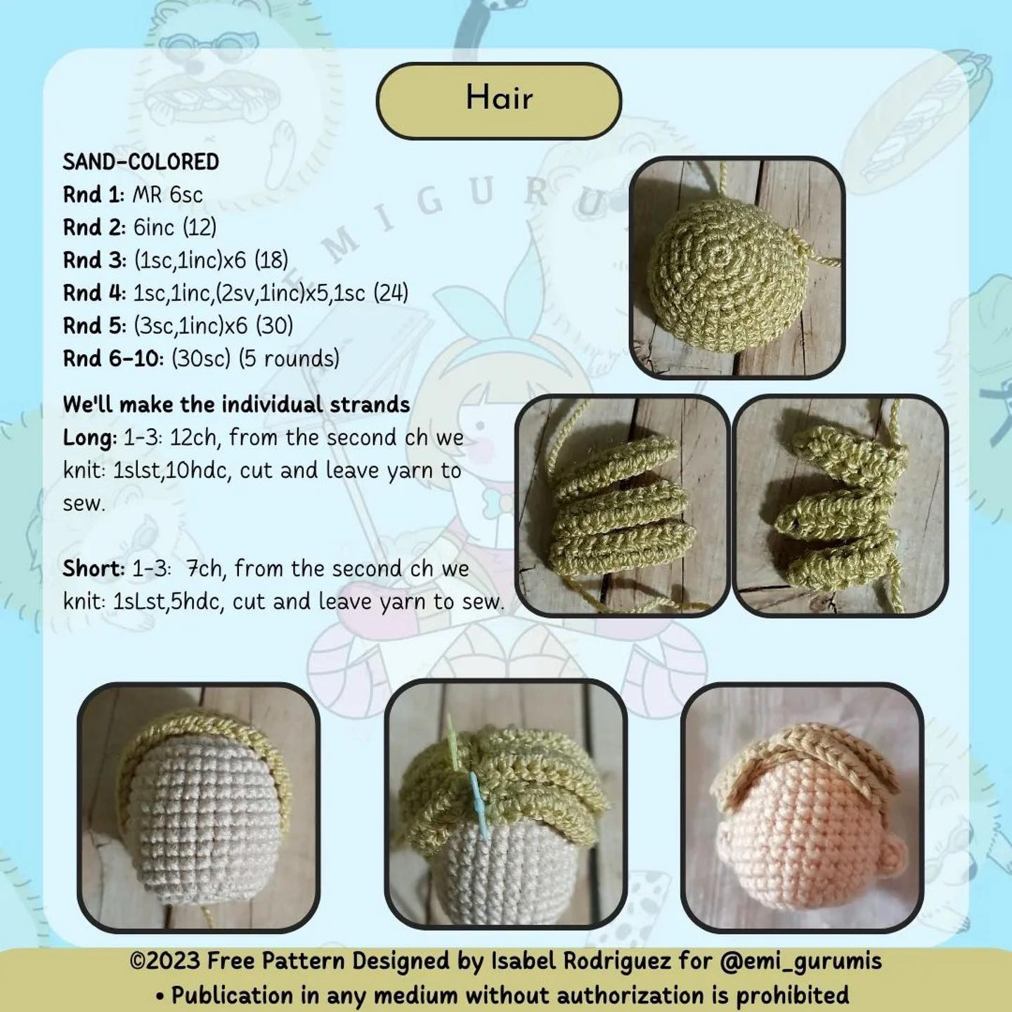 nanami kento doll crochet pattern