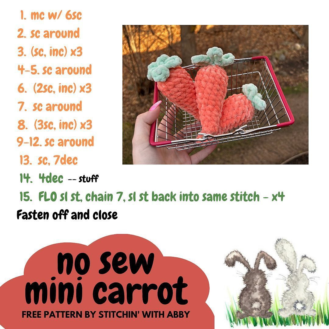 no sew mini carrot