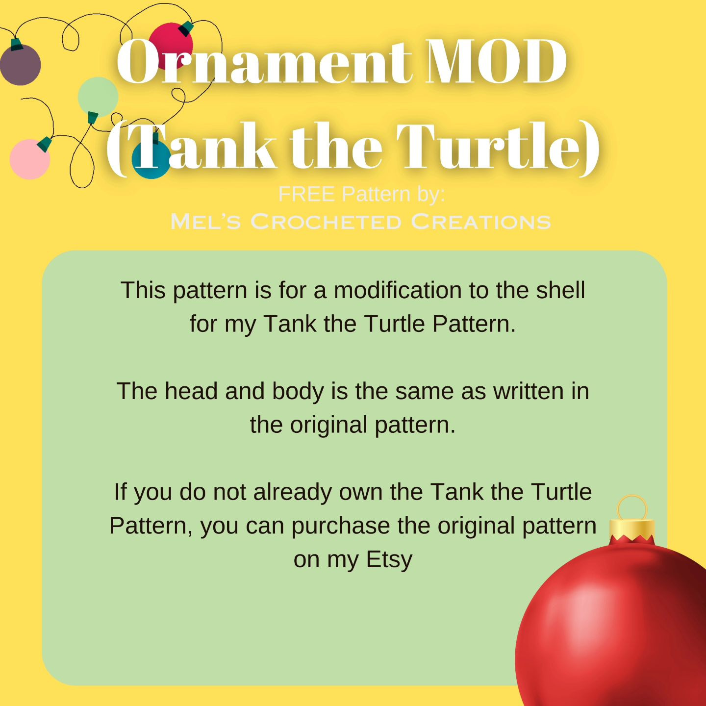 ORNAMENT MOD for Tank the Turtle.