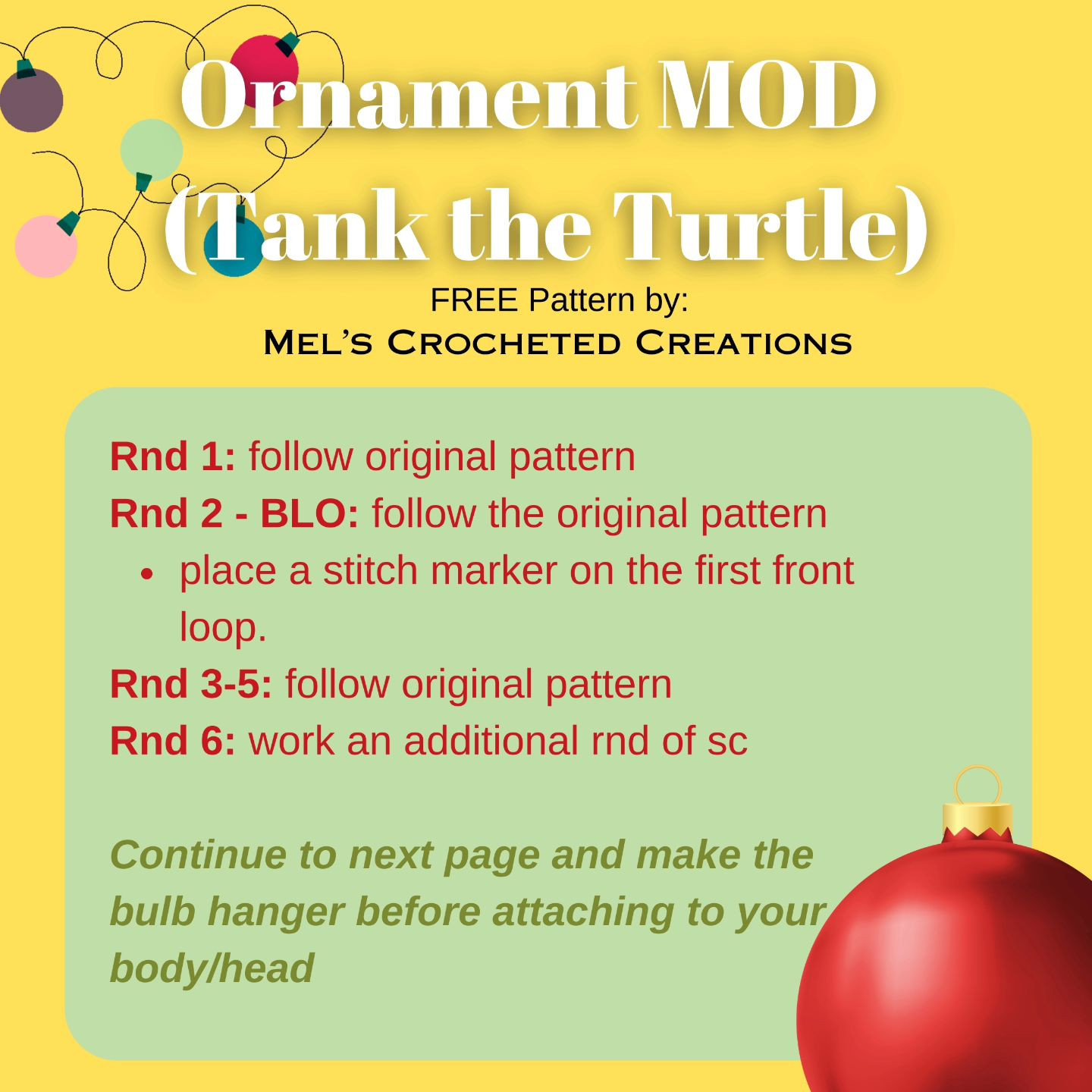 ORNAMENT MOD for Tank the Turtle.