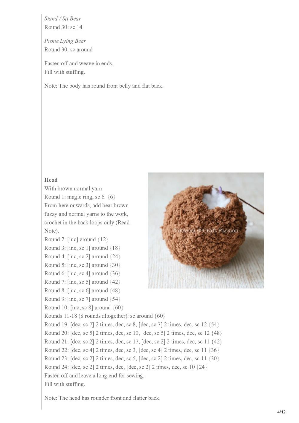 Page 2: Boco Bear Amigurumi Crochet Pattern