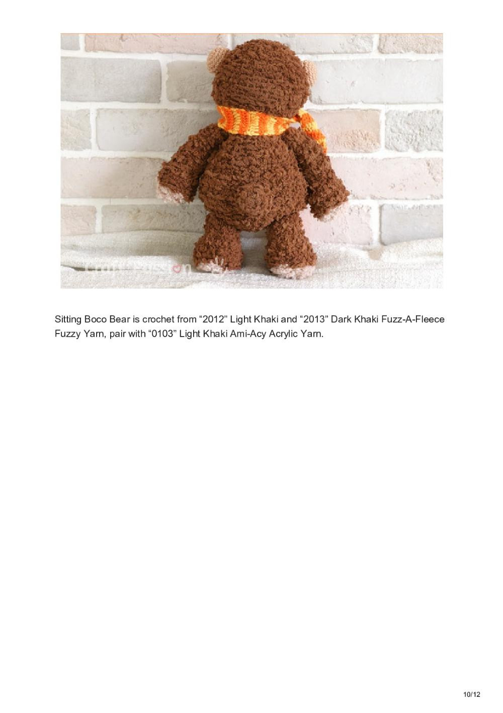 Page 2: Boco Bear Amigurumi Crochet Pattern